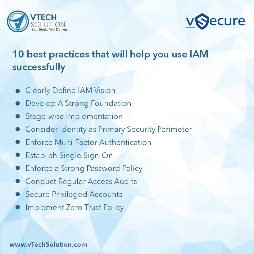 10 best practices of IAM